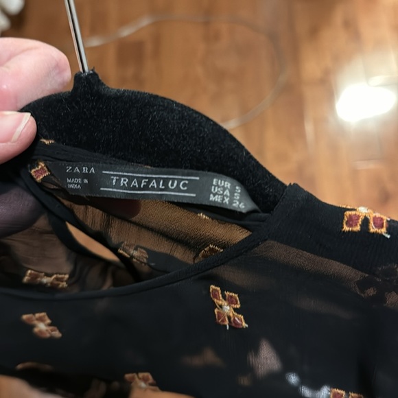 Zara size S pretty black short tunic - Picture 6 of 6